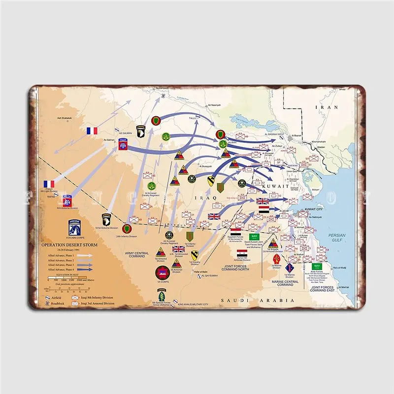 Custom Map Poster - Operazione Desert Storms Mappa del Terra