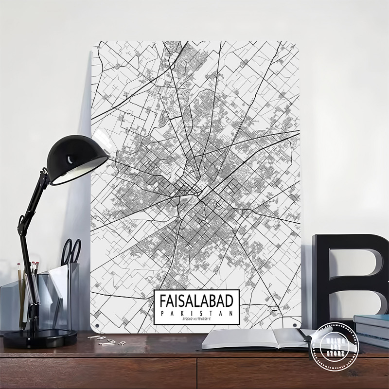 Mappa della città di Faisalaba - Custom Map Poster recensione e prezzo