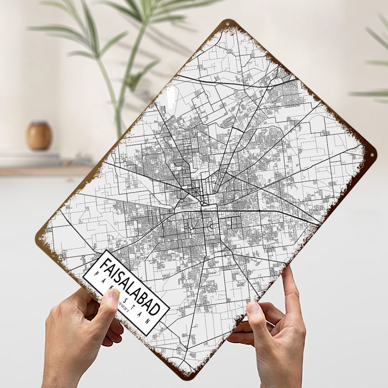 Mappa della città di Faisalaba - Custom Map Poster recensione e prezzo