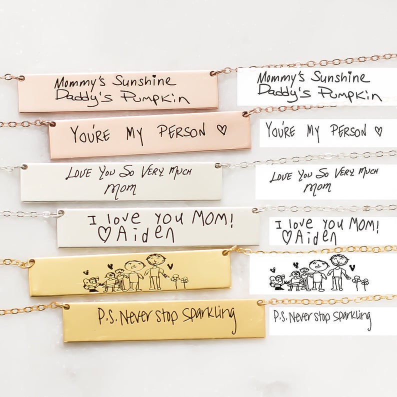 Personalizzato su misura Reale - Handwriting Necklace Bar recensione e prezzo