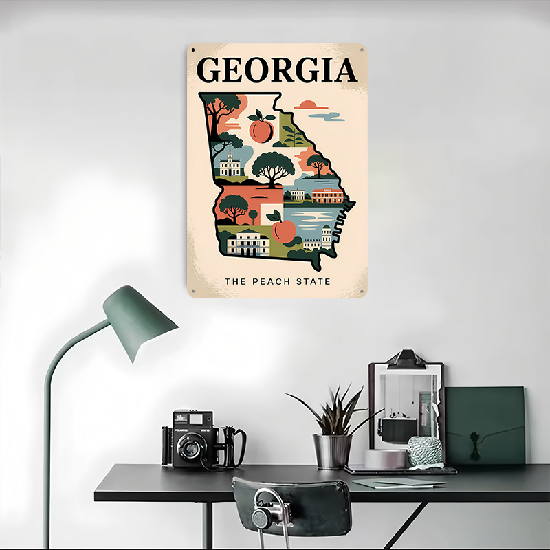 Poster Illustrato della Georgi - Custom Map Poster recensione e prezzo
